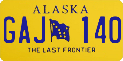 AK license plate GAJ140
