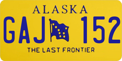 AK license plate GAJ152