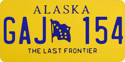 AK license plate GAJ154