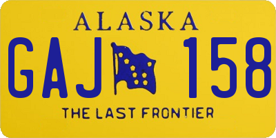 AK license plate GAJ158
