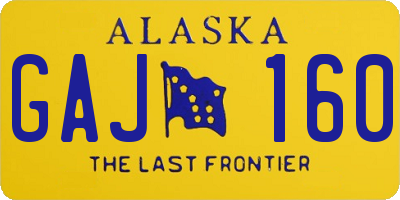 AK license plate GAJ160