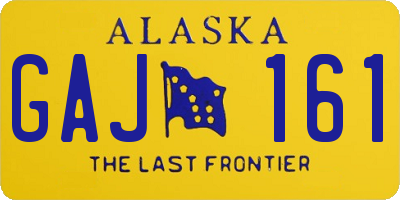 AK license plate GAJ161