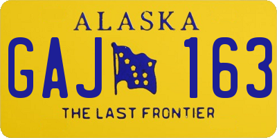 AK license plate GAJ163