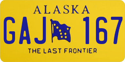 AK license plate GAJ167