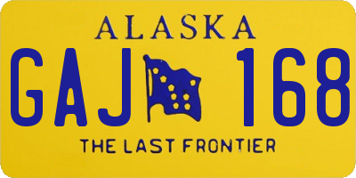 AK license plate GAJ168