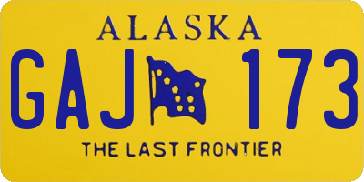 AK license plate GAJ173