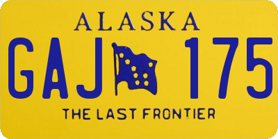 AK license plate GAJ175