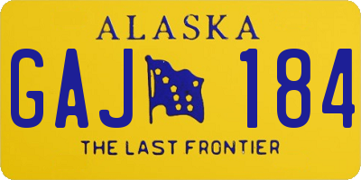 AK license plate GAJ184