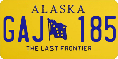 AK license plate GAJ185