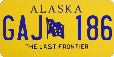 AK license plate GAJ186
