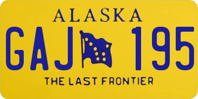 AK license plate GAJ195