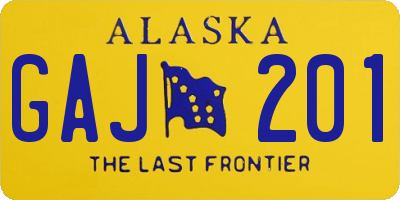 AK license plate GAJ201