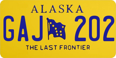 AK license plate GAJ202