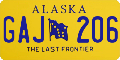 AK license plate GAJ206