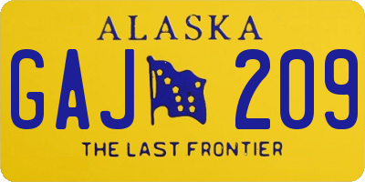AK license plate GAJ209