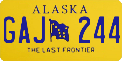 AK license plate GAJ244