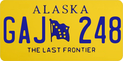 AK license plate GAJ248