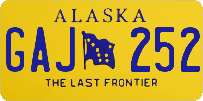 AK license plate GAJ252