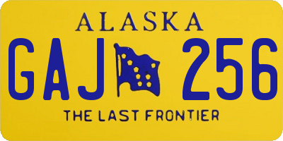 AK license plate GAJ256
