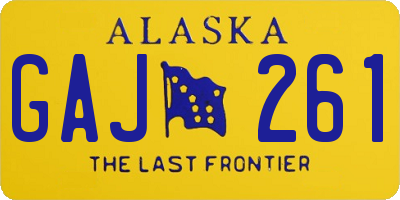 AK license plate GAJ261