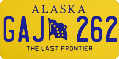 AK license plate GAJ262