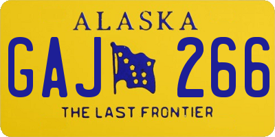 AK license plate GAJ266