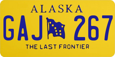 AK license plate GAJ267