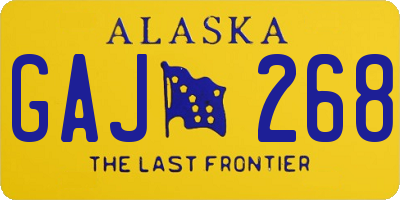 AK license plate GAJ268