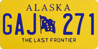 AK license plate GAJ271