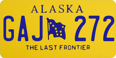AK license plate GAJ272