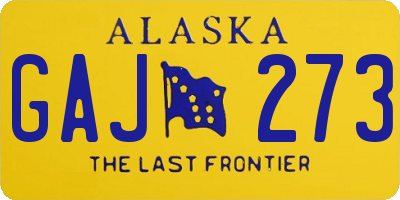 AK license plate GAJ273