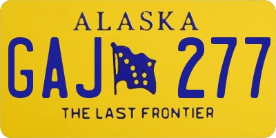 AK license plate GAJ277