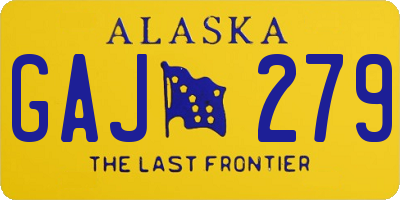 AK license plate GAJ279