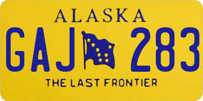 AK license plate GAJ283