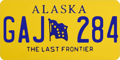 AK license plate GAJ284