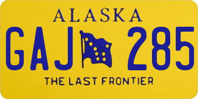 AK license plate GAJ285
