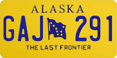 AK license plate GAJ291