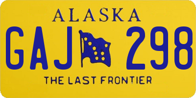 AK license plate GAJ298
