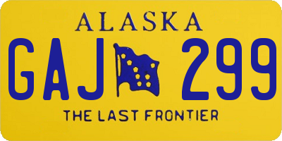 AK license plate GAJ299