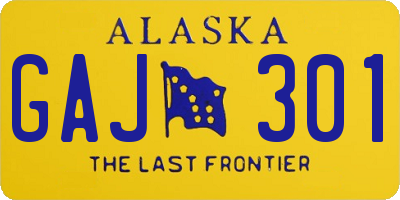 AK license plate GAJ301