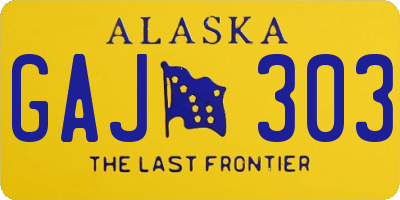 AK license plate GAJ303