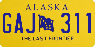 AK license plate GAJ311