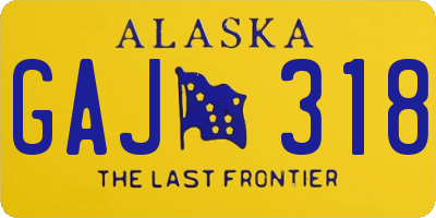 AK license plate GAJ318