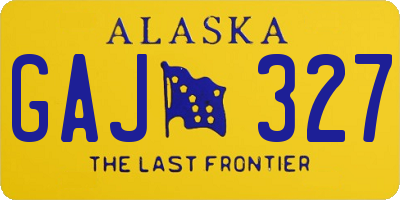 AK license plate GAJ327