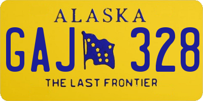 AK license plate GAJ328
