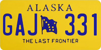 AK license plate GAJ331