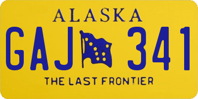 AK license plate GAJ341