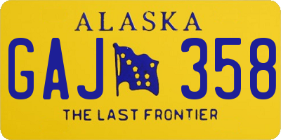 AK license plate GAJ358