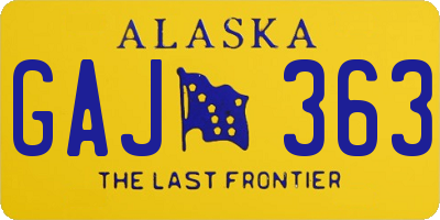 AK license plate GAJ363