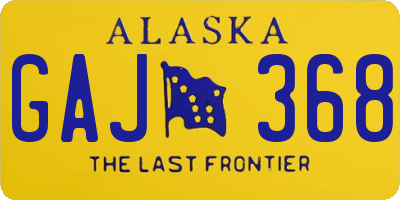 AK license plate GAJ368
